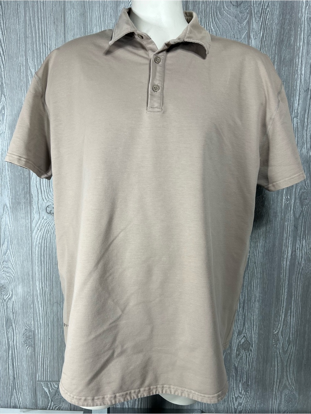 BYLT Premium Basics Drop-Cut LUX Polo Shirt SS | Tan | Men’s 2XL - EUC